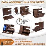 Wood Phone Docking Station & Desk Organizer