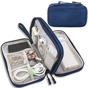Waterproof Travel Gadget Organizer Bag - Navy Blue
