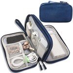 Waterproof Travel Gadget Organizer Bag - Navy Blue
