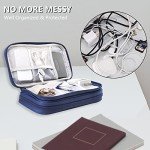 Waterproof Travel Gadget Organizer Bag - Navy Blue