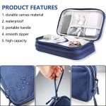 Waterproof Travel Gadget Organizer Bag - Navy Blue