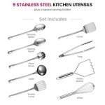 10-Piece Stainless Steel Kitchen Utensils Set