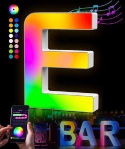 Colorful LED Letter Lights with App & Music Sync