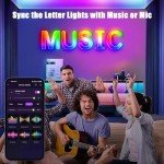 Colorful LED Letter Lights with App & Music Sync