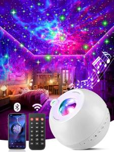 Galaxy Projector Night Light with Bluetooth & Colors