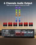 Donner 1000W 6-Channel Bluetooth Audio Amplifier