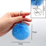 Colorful Fluffy Pompom Keychains for Parties