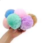 Colorful Fluffy Pompom Keychains for Parties