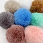 Colorful Fluffy Pompom Keychains for Parties