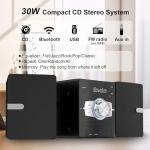 30W Micro HiFi CD Player with Bluetooth & FM Radio