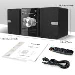 30W Micro HiFi CD Player with Bluetooth & FM Radio