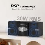 30W Micro HiFi CD Player with Bluetooth & FM Radio
