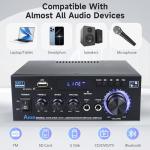 Bluetooth Stereo Audio Amplifier with Remote Control
