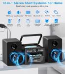 Greadio Bluetooth Home Stereo System with CD & Boombox