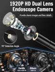 Endoscope Inspection Camera with LED Lights and Waterproof Design