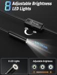 Endoscope Inspection Camera with LED Lights and Waterproof Design