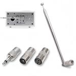 Indoor FM Antenna with 3 Adapters - Silver