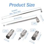 Indoor FM Antenna with 3 Adapters - Silver