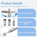 Indoor FM Antenna with 3 Adapters - Silver