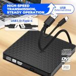 Ultra-Slim Portable CD/DVD Drive with USB-C
