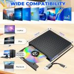 Ultra-Slim Portable CD/DVD Drive with USB-C