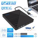 Portable USB 3.0 External CD/DVD Drive for Laptops