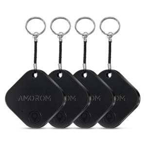 AMOROM Smart Key Finder Bluetooth Tracker - 4 Pack