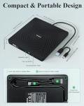 PeroBuno USB 3.0 External DVD Drive for Laptop