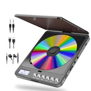 Portable CD Player with Speakers and Headphones