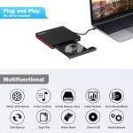 Portable USB 3.0 CD/DVD Rewriter for Multiple Systems