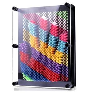 Large 3D Rainbow Pin Art Impression Board