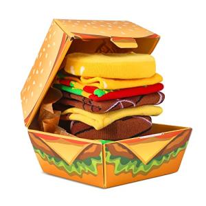 Funny Burger Socks Gift Box for All Ages