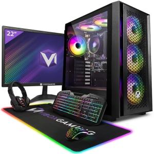 Vibox I-24 Gaming PC - 21.5" Monitor Bundle - AMD Ryzen 3200G - Radeon Vega 8 - 16GB RAM - 1TB SSD - Windows 11 - WiFi