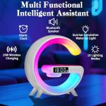 Wireless Charging Lamp Alarm Clock with Bluetooth Speaker