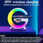 Wireless Charging Lamp Alarm Clock with Bluetooth Speaker