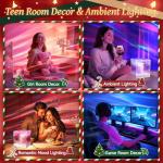 PIKOY Northern Lights Galaxy Projector with Remote