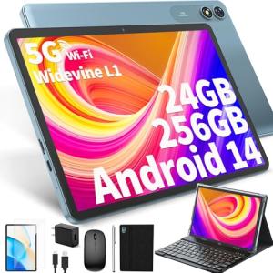JJGJ 10” Android Tablet with Keyboard and Accessories