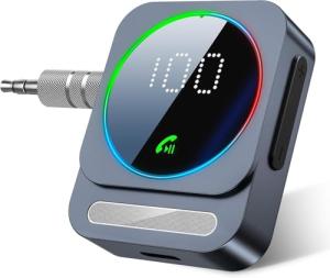 Bluetooth 5.3 AUX Car Adapter for Hi-Fi, SONRU Mini Wireless Audio Receiver [Dual AUX Outputs/16H Playtime] RCA AUX 3.5mm Jack Bluetooth Music Receiver for Home Stereo/Wired Headphones/Speaker