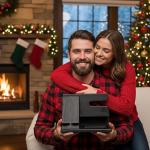 Wood Phone Docking Station with Key Holder and Wallet Stand