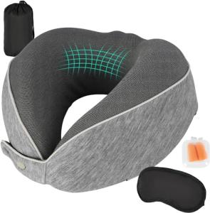 AYhome Memory Foam Travel Neck Pillow