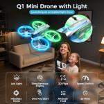 4K Mini Drone for Kids with LED Lights