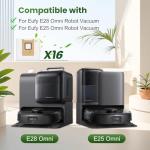 16-Pack Replacement Vacuum Bags for Eufy Robots