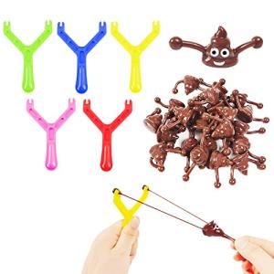 Funny Poo Slingshot Set with Squishy Ammo