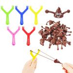 Funny Poo Slingshot Set with Squishy Ammo