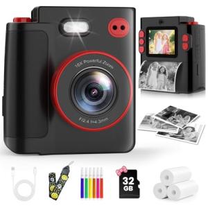 MYSTILUCK Kids Instant Print Camera with Accessories