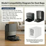 12-Pack Dust Bags for Roborock Qrevo Series