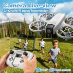 Jiakora Mini Drone with Camera for Kids 8-14, Beginner RC Drone Indoor with Propeller Protection, Altitude Hold, Throw to Go, 3D Flip, Gravity Induction, RC Quadcopter Plane Toys Gift for Boys & Girls