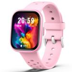 teslahero Upgraded Kids Smart Watch Fitness Tracker, 1.85" Screen with 12 Puzzle Games, Heart Rate Sleep Monitor, Pedometer, Waterproof Activity Tracker with/without APP for Fitbit Boys Girls (Pink)
