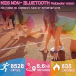 Focwony Kids Led Digital Fitness Tracker Watch, Waterproof Pedometer Wristwatch, Vibrating Alarm Clock, Stopwatch, Great Gift for Kids Children Teens Girls Boys (Pink)