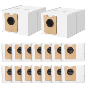 16 Pack Omni C20 Dust Bag Compatible with Eufy Omni C20/C10 Robot Vacuum Cleaner, 3.2L Omni C10 Dust Bag with 3 Stages Filtration Replacement Bag